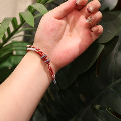 Silver Letter Diamond（Small）- Knot Wrist Rope